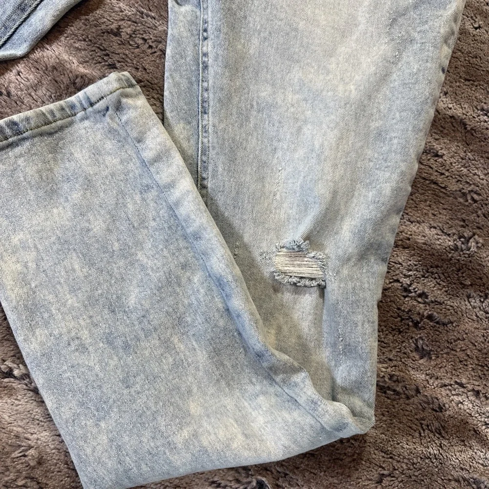 Buffalo David Bitton Max-X Skinny Stretch Jeans Men's 33x32 Blue Distressed
